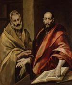 欧洲12-19世纪油画六_GRECO, El -1591-95- Apostles Peter and Paul